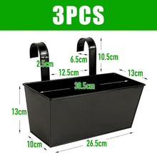 3er Set Hängende Metall Blumentöpfe für Balkon Garten
