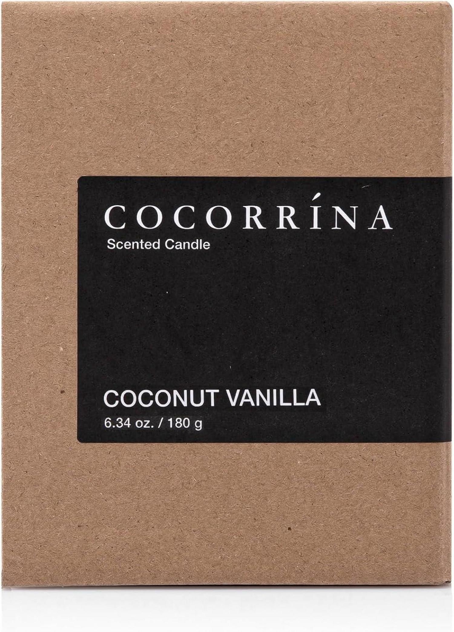 Cocorrína Candle Duftkerze Kokosnuss Vanille 180g Natur Soja 22h