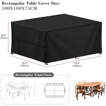 Wasserdichte Gartenmöbel Abdeckhaube 420D Oxford 180x100x75cm