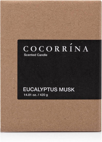 Duftkerze im Glas Eukalyptus Moschus 420g 46h Brenndauer 2 Dochte