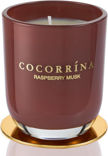 Duftkerze im Glas Himbeere Moschus 180g, Sojawachs Bioätherisches Öl
