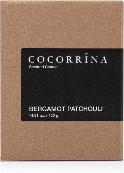 Duftkerze im Glas - Bergamotte Patchouli, 2 Dochte, Natürliche Soja-Kerze