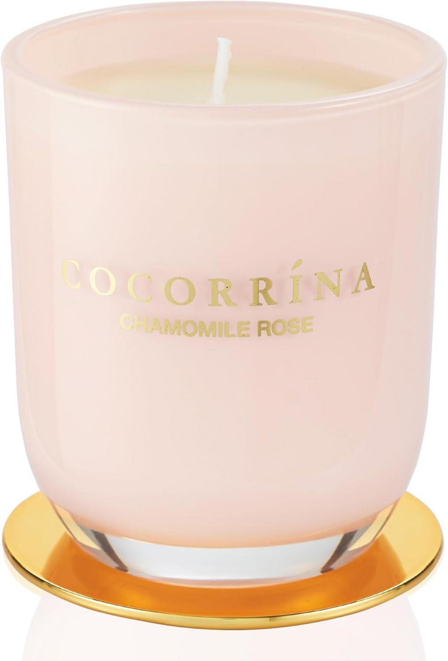 Duftkerze im Glas Kamille Rose 180g - Natürliches Sojawachs - Geschenk