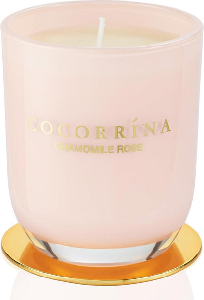 Duftkerze im Glas Kamille Rose 180g - Natürliches Sojawachs - Geschenk