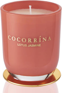 Dekorative Lotus Jasmin Duftkerze im Glas - 180g, Sojawachs