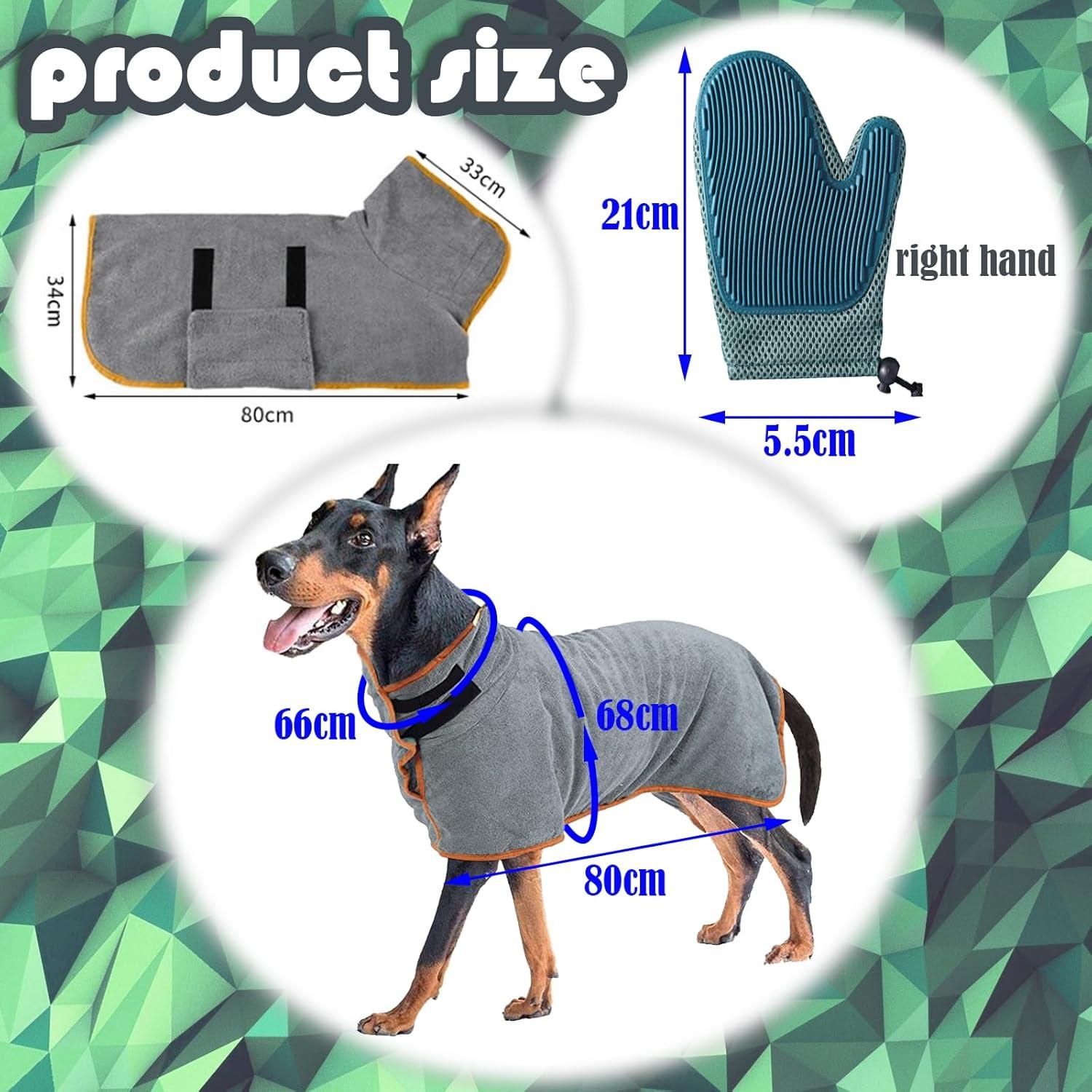 Hundebademantel Saugfähiger Mikrofaser Bademantel