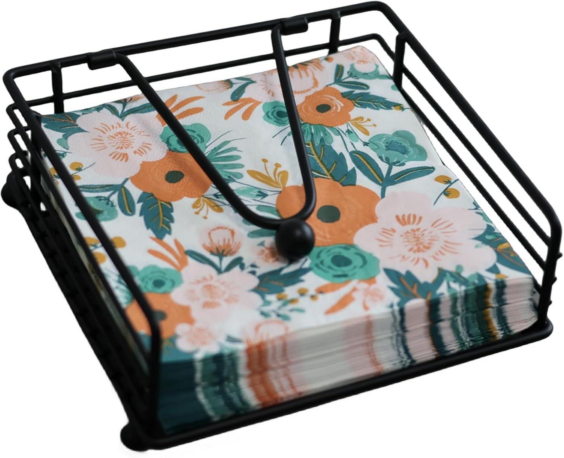 Serviettenhalter für Küchen- und Restaurantpartys, matt schwarz