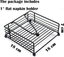 Serviettenhalter Schwarz Metall Quadratisch Küchen