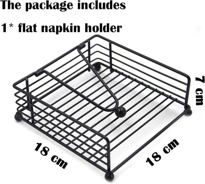 Serviettenhalter Schwarz Metall Quadratisch Küchen