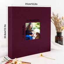 Großes Fotoalbum Leinenbezug 1000 Taschen 10x15 Violett