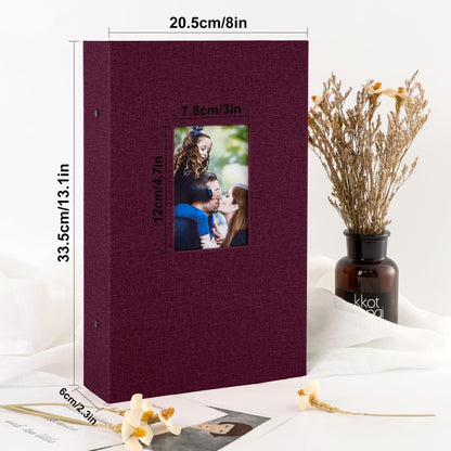 Fotobuch Leinen 300 Taschen 10x15 violett für