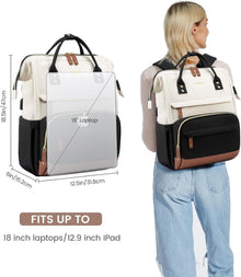 Damen Rucksack Laptop 18 Zoll Schulrucksack Wasserdicht Uni