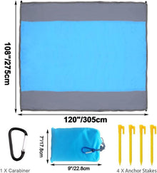 Picknickdecke Wasserdicht 275x305cm Stranddecke Campingmatte