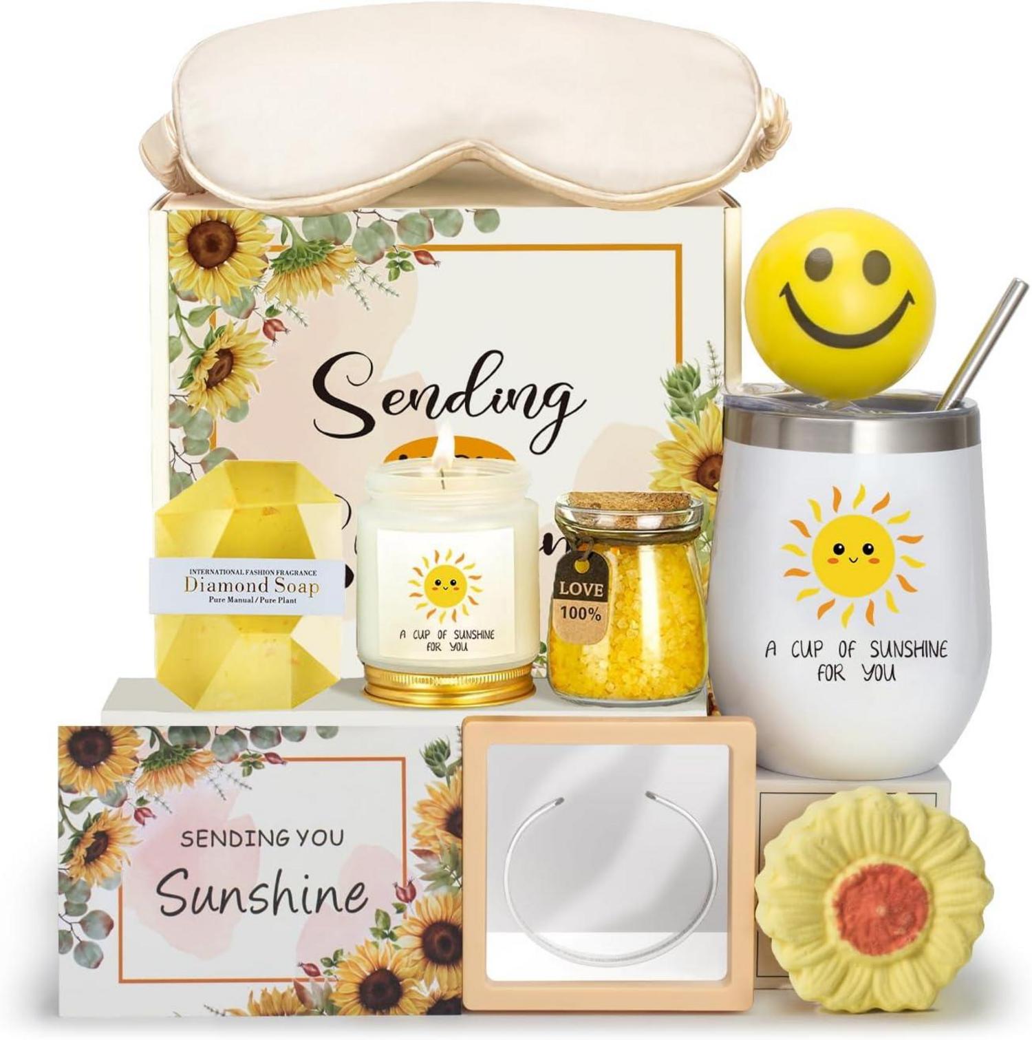 Geschenkset Frauen Geburtstag Edelstahl Weinglas Candle Eye Mask Bath