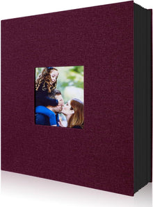Fotobuch 400 Taschen Leinen Einsteckalbum Hochformat Violett