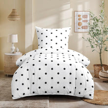 Bettwäsche Set Polka Dot Muster 155x220 Mikrofaser