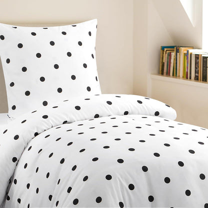 Bettwäsche Set Polka Dot Muster 155x220 Mikrofaser