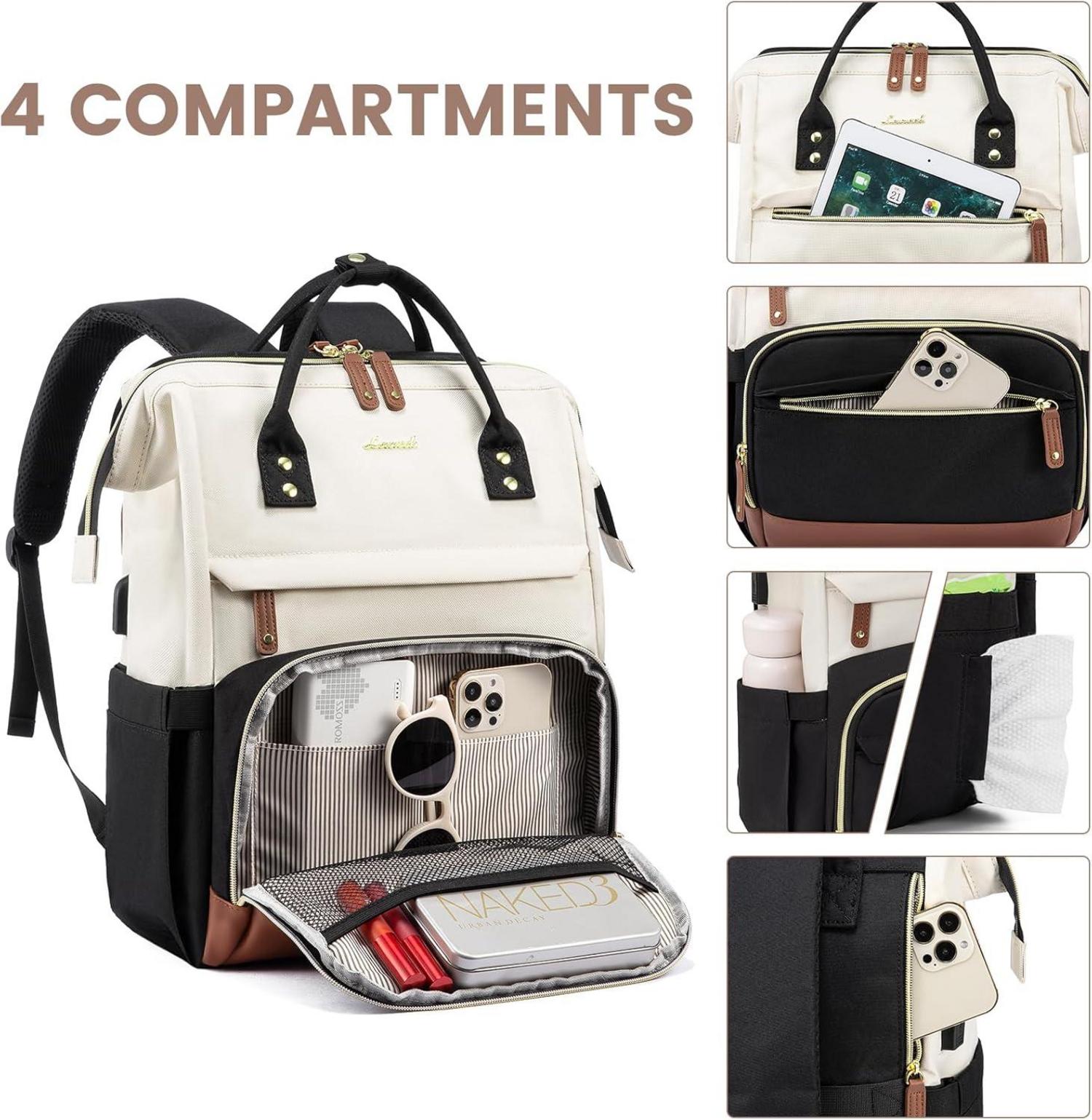 LOVEVOOK Rucksack Damen Laptop 15.6 Zoll wasserdicht Uni Business