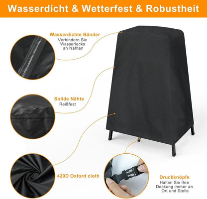 Abdeckung für Ninja Woodfire Outdoor-Ofen, wetterfest, Schwarz