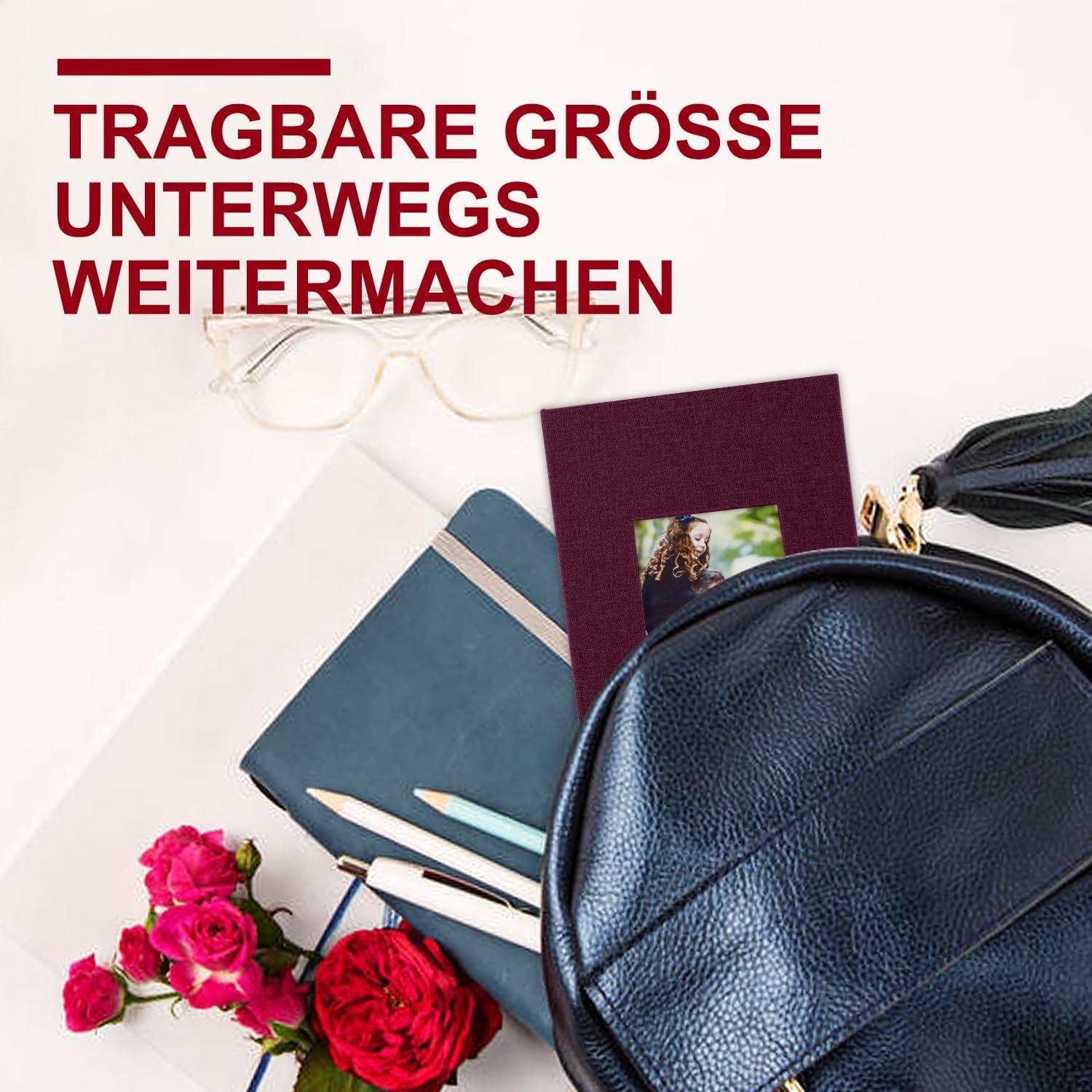 Fotorahmen 10x15 Fotoalbum Violett Leinen Einsteckalbum 100 Taschen 2 Packungen