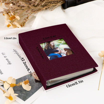 Fotoalbum 10x15 Leinen Einsteckalbum für Hochformat Bilder 100 Fotos