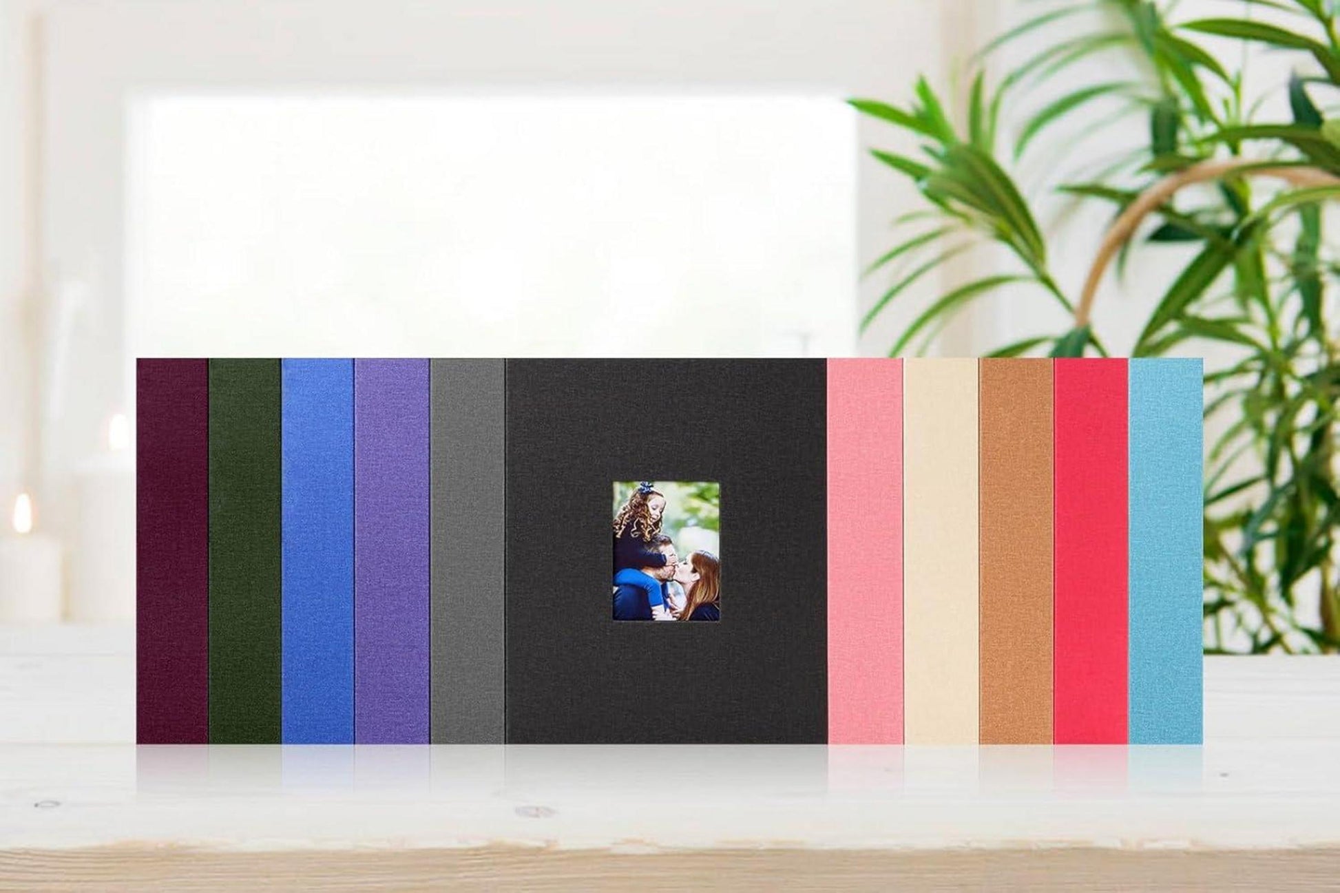 Fotorahmen 10x15 Fotoalbum Violett Leinen Einsteckalbum 100 Taschen 2 Packungen