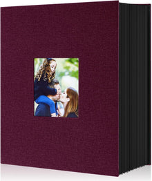 Großes Vertikales Fotoalbum 1000 Taschen 10x15 Leinen Violett