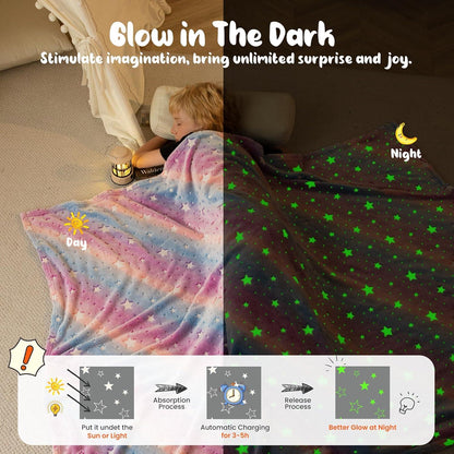 Kuscheldecke Mädchen Weich Glow In The Dark Warme