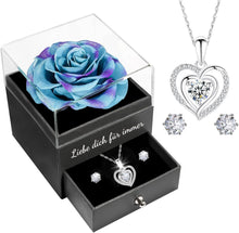 Ewige Rosen Geschenkbox mit 925 Silber Schmuck-Set