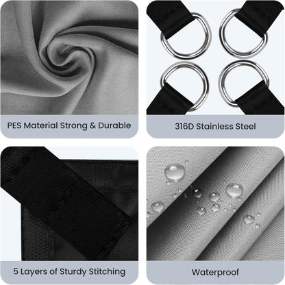 Sonnensegel Rechteckig 2x3m Sonnenschutz Terrasse Wasserdich