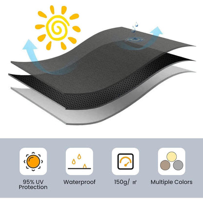 Sonnensegel Rechteckig 2x3m Sonnenschutz Terrasse Wasserdich