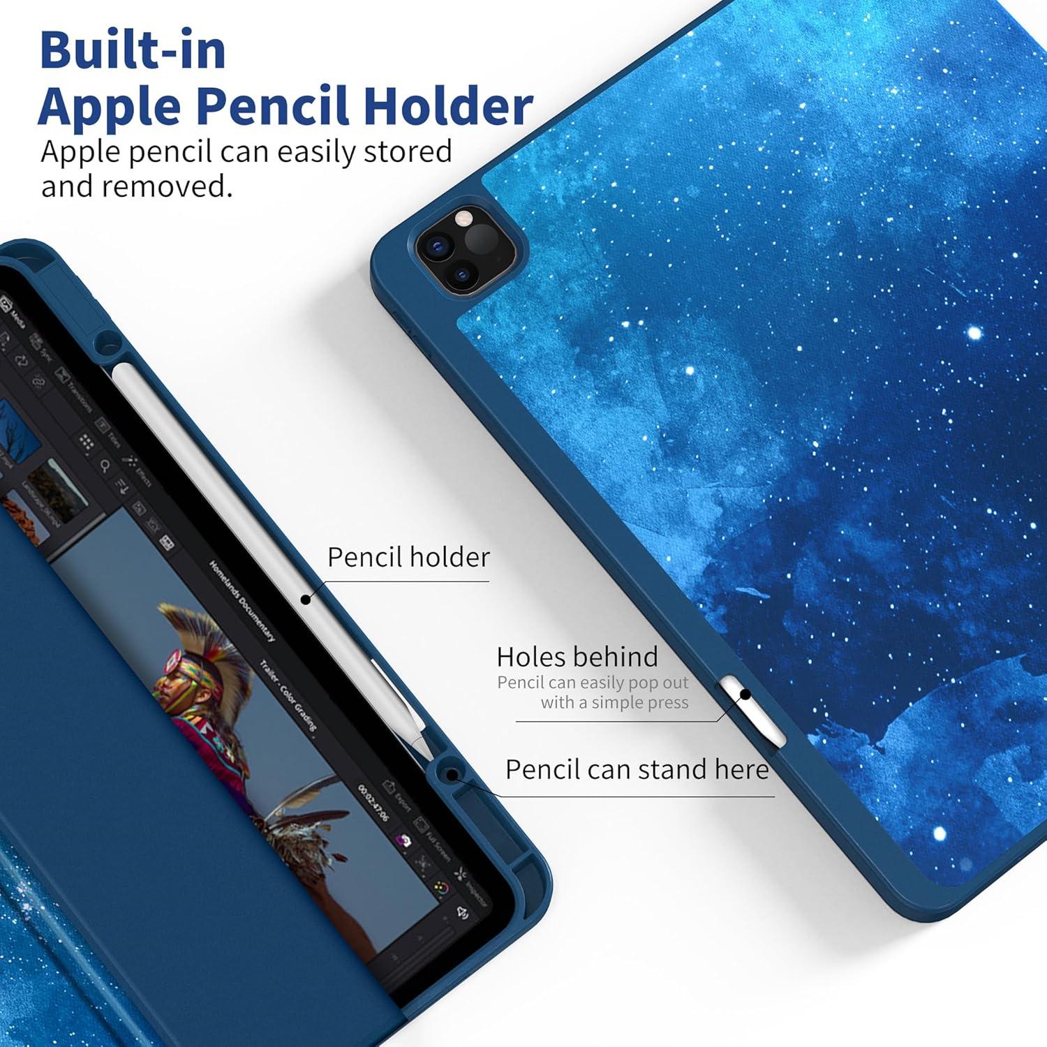 iPad Pro 12.9 Hülle mit Stifthalter und Standfunktion