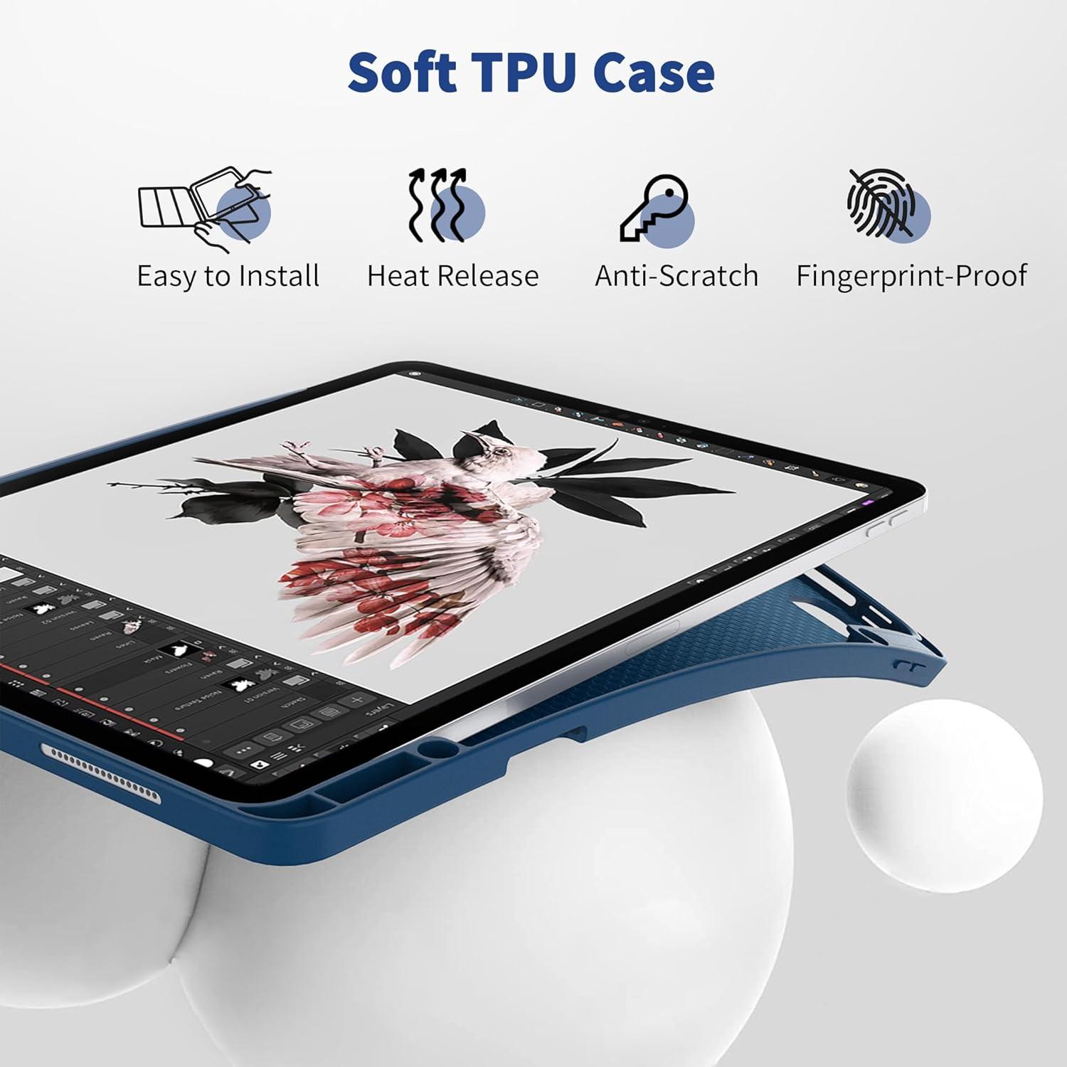 Hülle für iPad Pro 12.9 Zoll 6./5./4./3 Generation TPU Rückseite