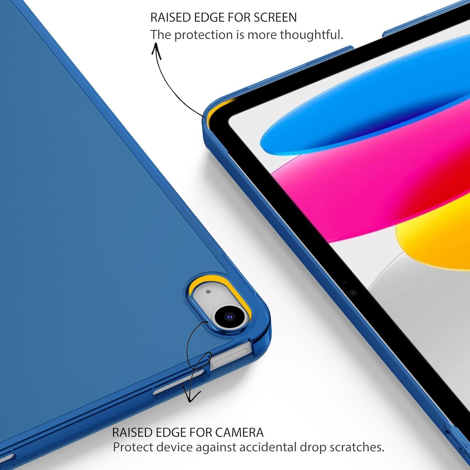 iPad 10.9 Zoll Hülle Ultra Dünn Transluzent Matt Meerblau