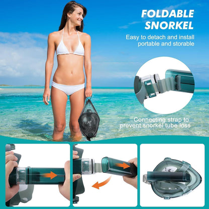 KUYOU Schnorchelmaske Tauchmaske Vollmaske Anti-Fog