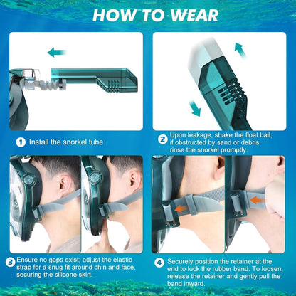 KUYOU Schnorchelmaske Tauchmaske Vollmaske Anti-Fog