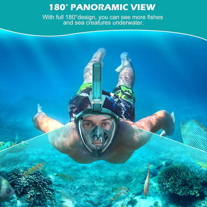 KUYOU Schnorchelmaske Tauchmaske Vollmaske Anti-Fog