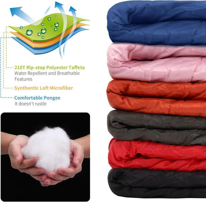 Ultraleichter Mumienschlafsack 3 Jahreszeiten 800g Rosa
