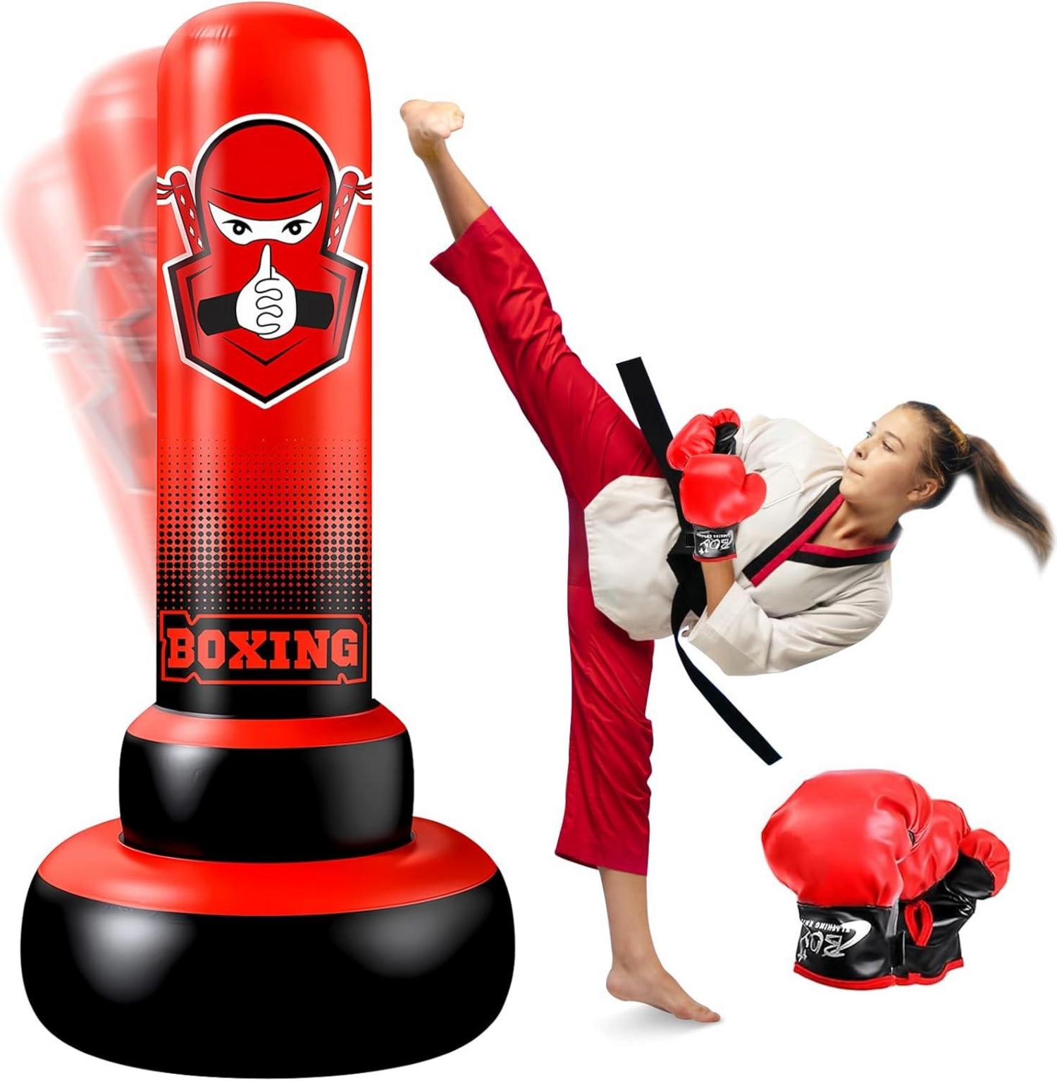 Aufblasbarer Kinder Boxsack DREI-Tier-Design indoor outdoor Karate MMA