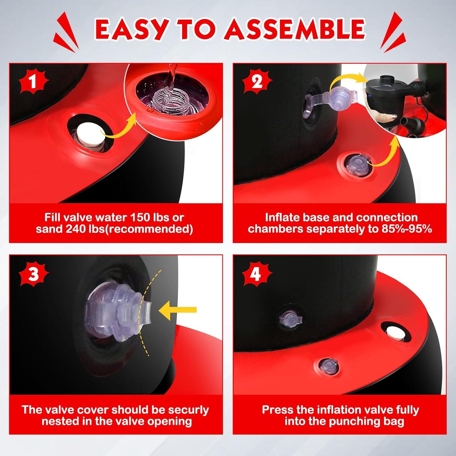 Aufblasbarer Boxsack für Kinder, 168cm, DREI-Tier-Design, Indoor