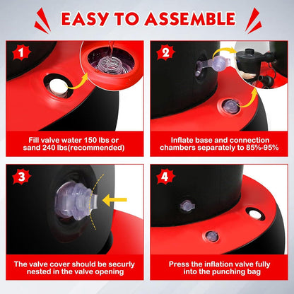 Aufblasbarer Boxsack für Kinder, 168cm, DREI-Tier-Design, Indoor