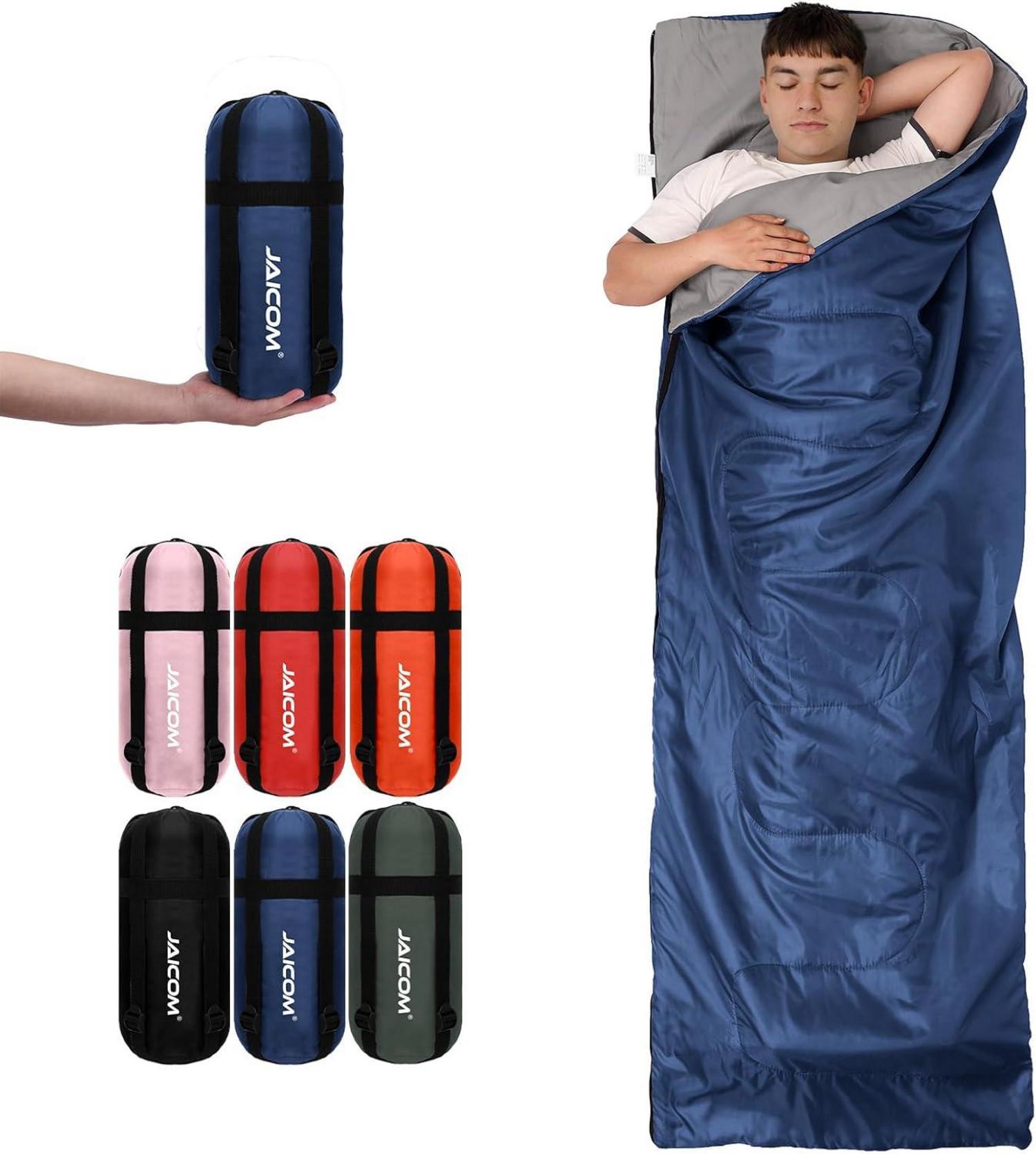 Leichter Sommer Schlafsack Camping Outdoor Wandern Blau