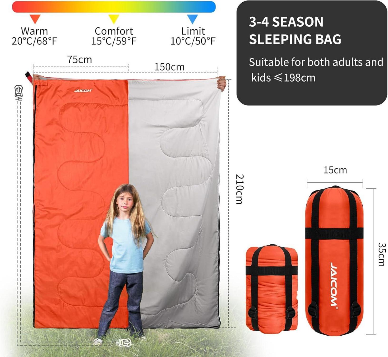 JAICOM Schlafsack - Ultraleichter Deckenschlafsack für