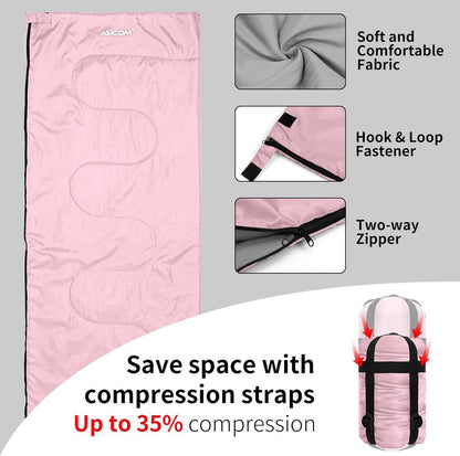 JAICOM Schlafsack Sommer Camping Outdoor Wandern Indoor Rosa