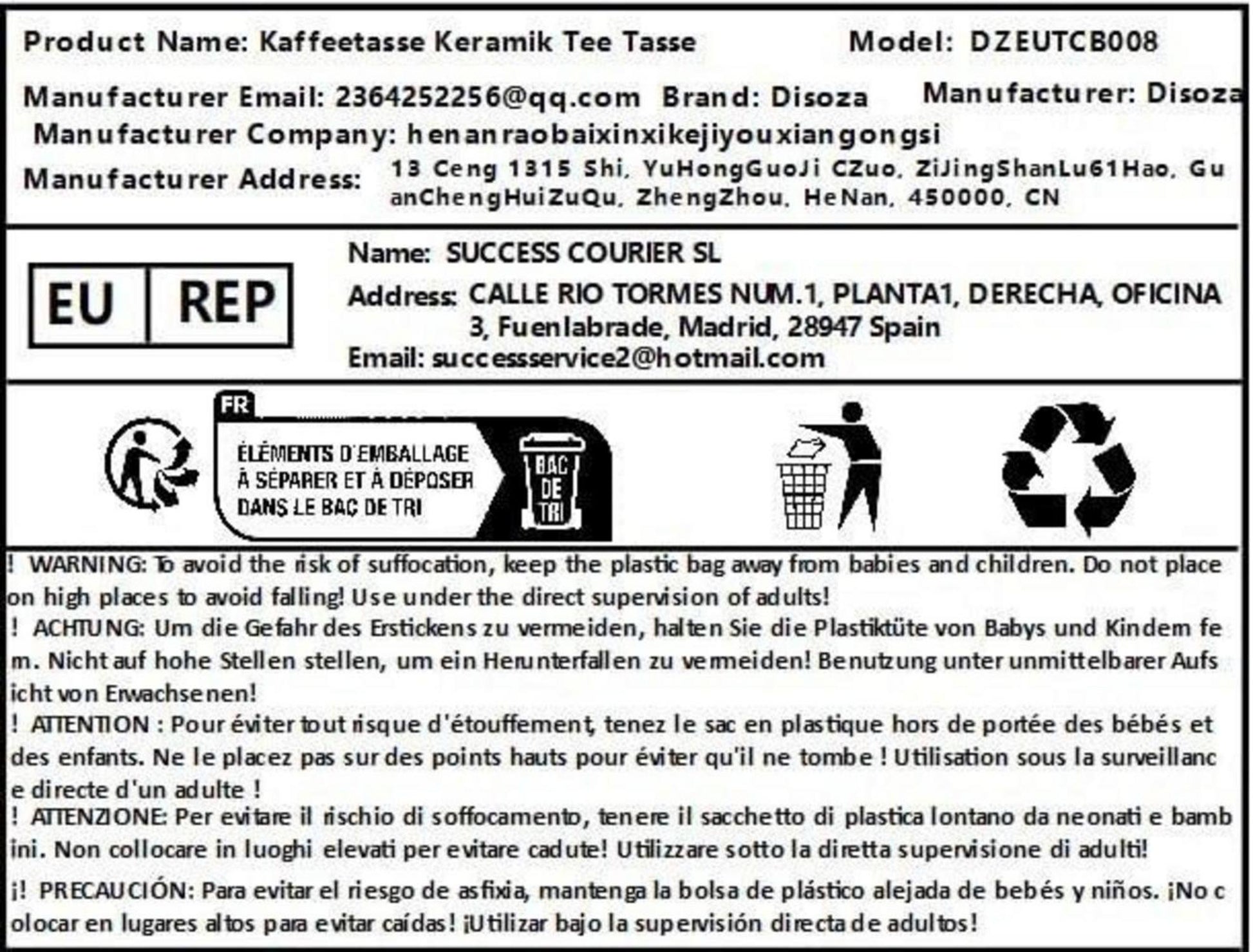 Große rosa Keramiktasse 700ml - Kaffeetasse mit Henkel