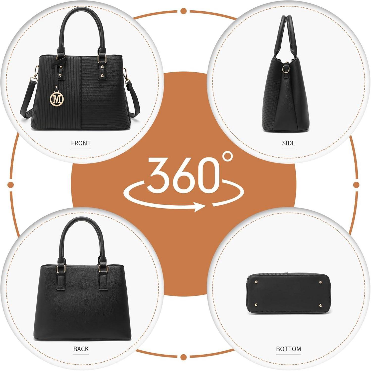 Miss Lulu Damen Handtasche Henkeltasche PU Leder Schultertasche Vintage Hobo Tasche