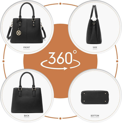 Miss Lulu Damen Handtasche Henkeltasche PU Leder Schultertasche Vintage Hobo Tasche