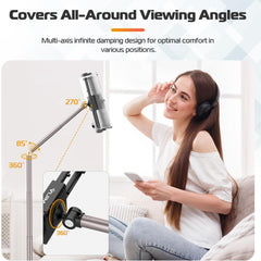 Höhenverstellbarer Tablet Bodenständer 360° drehbar für iPad/iPhone 4,5-12,9 Zoll