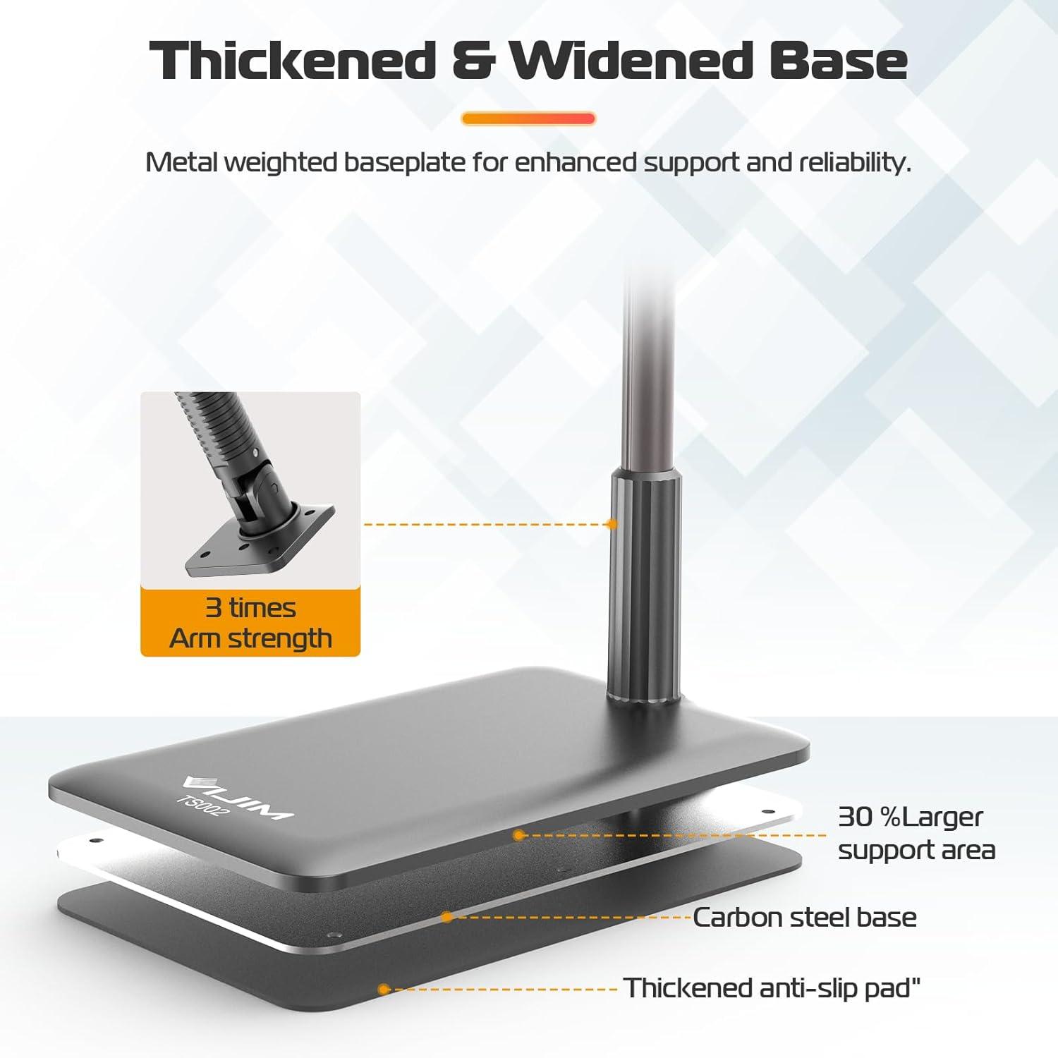 Tablet Bodenständer Höhenverstellbar 360° Drehbar für iPad 4,5-12,9 Zoll