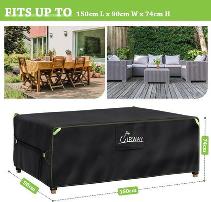 UIRWAY Abdeckung Gartenmöbel 150x90x74cm wasserdicht Oxford Loungemöbel